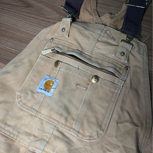 Vintage Carhartt Insulated Canvas Duck Bib Overalls - Picture 3 of 8